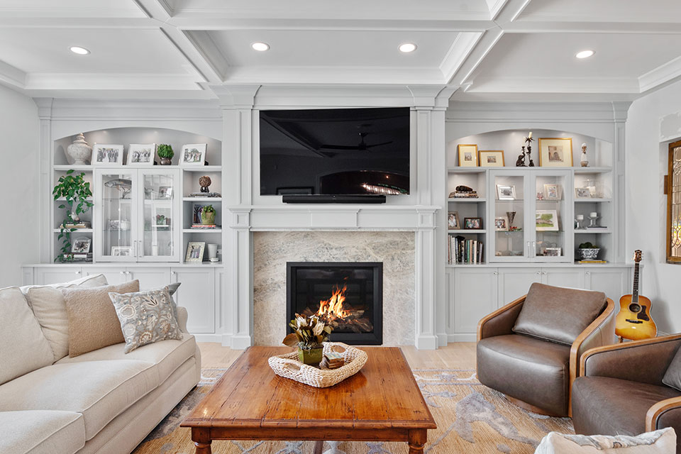 Northfield-Custom-Home-101 - Fireplace - Globex Developments Custom Homes