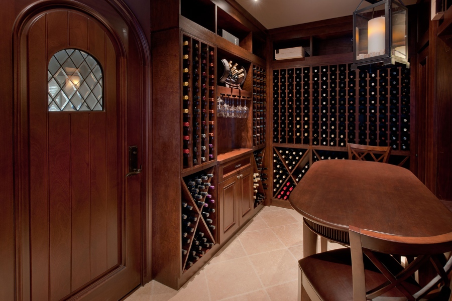 Wine Rack and Entry Door Detailing