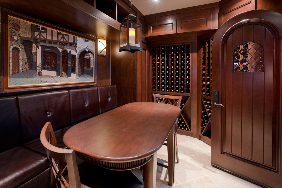 Interior of Custom Wine Cellar