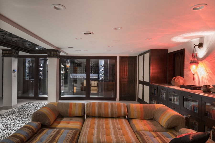 Front View of Custom Wine Cellar