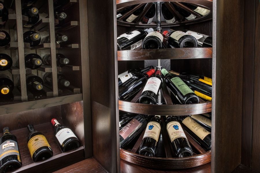 Round Storage Space For Wine Collection