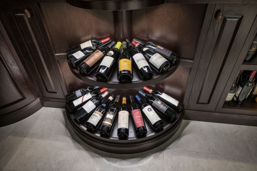 Round Display For Wine Collection