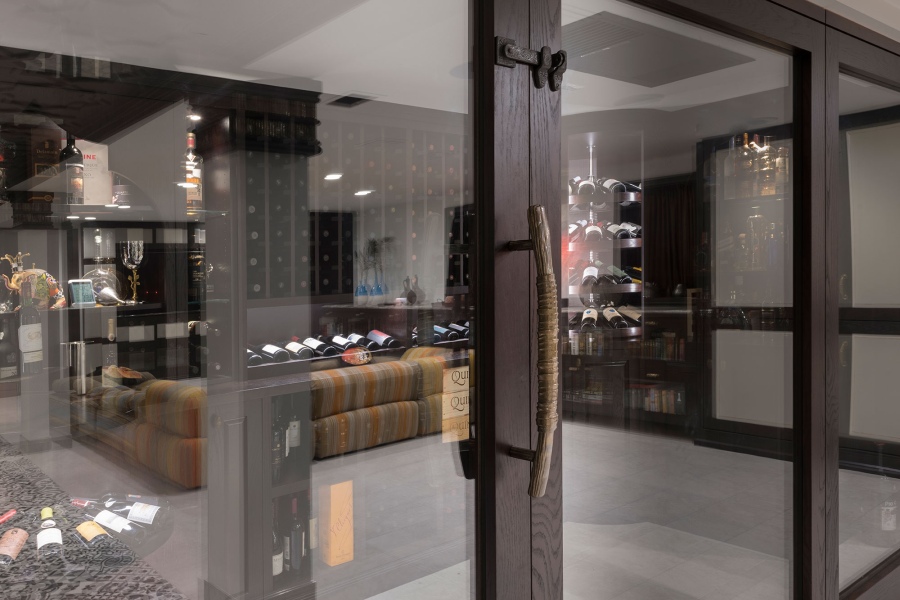 Custom Handle of Wine Cellar Door
