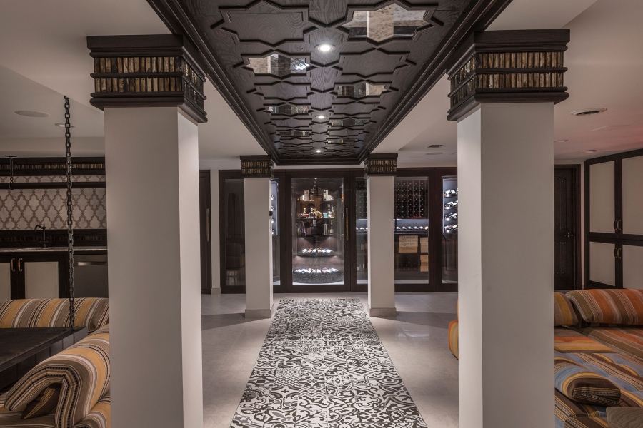 Main Entrance Hallway to Custom Wine Cellar