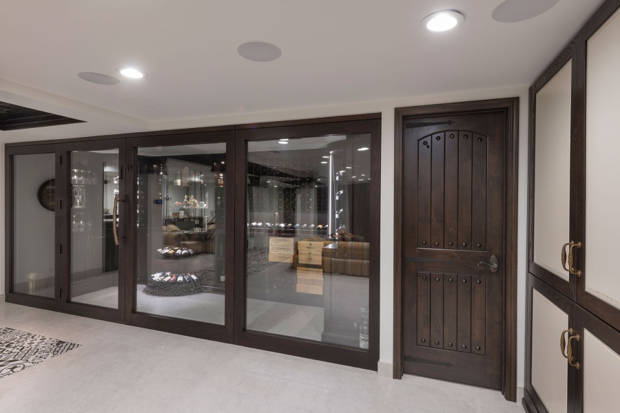 Glass Doors of Custom Wine Cellar