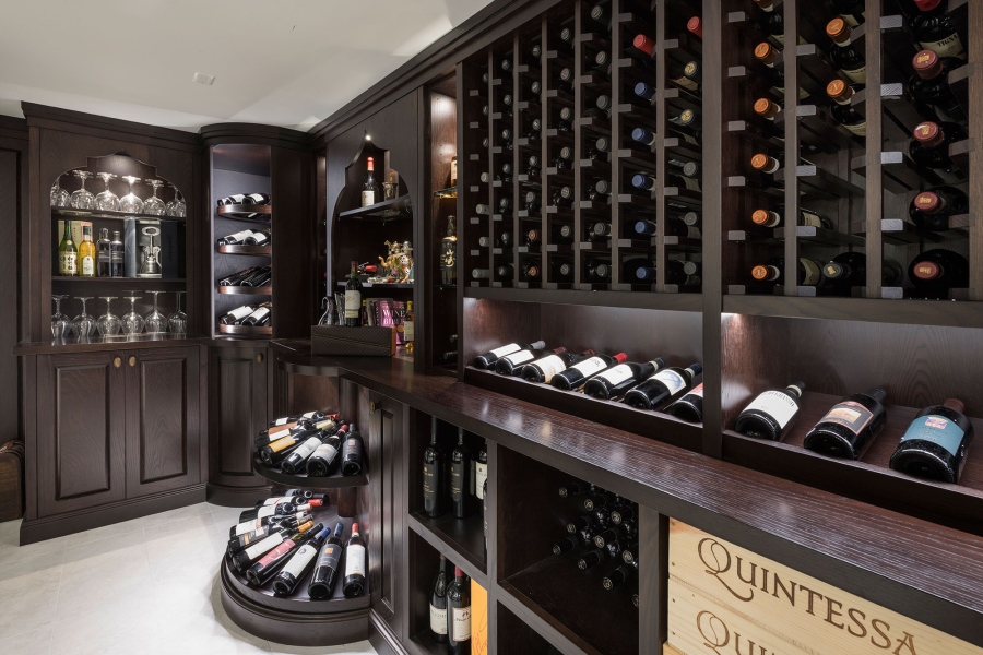Inside View of Wine Cellar