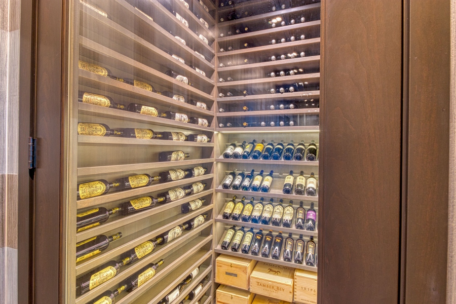 Close Up of Closed Wine Cellar Door