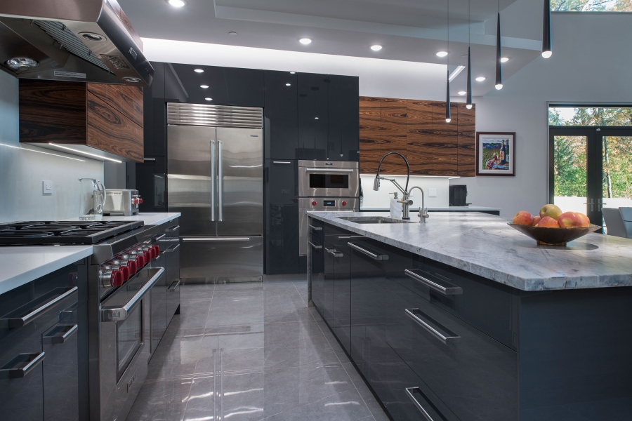 Side View of Kitchen Cabinets