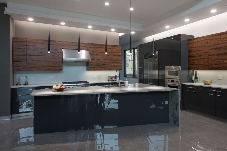 Front View of Custom Modern Kitchen