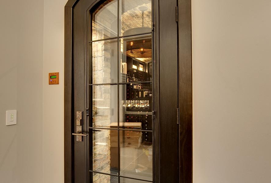 Exterior Door to Custom Wine Cellar