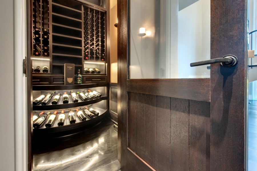 Open Door to Custom Wine Cellar