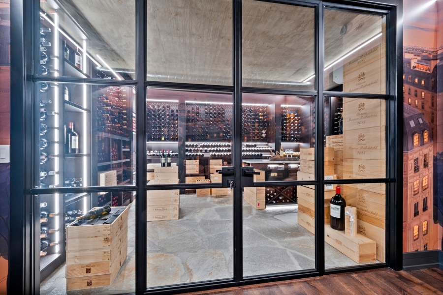 Wine Cellar Steel and Glass Door